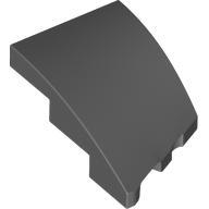 Lego Brick Wedged, Curved 3 x 2 with Stud Notch Left / Dark Bluish Gray