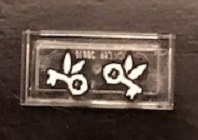Lego Tile 1 x 2 with 2 Flying Keys Pattern (Sticker) - Set 71043