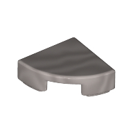 Lego Tile Round 1 x 1 Quarter / Metallic Silver