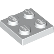 Lego Plate 2 x 2 / White