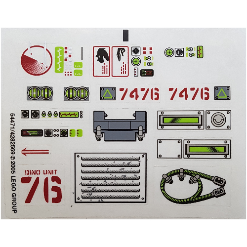 Lego Sticker Sheet for Sets 7476-1, 7297-1