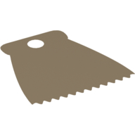 Lego Neckwear Cape, 14 Points, Wide Shoulders, Fuzzy Back / Dark Tan