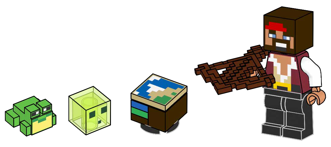 Lego Pirate with Frog, Slime and Cartography Table