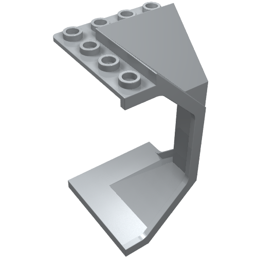 Lego Panel 4 x 4 x 6 Corner Concave / Light Bluish Gray