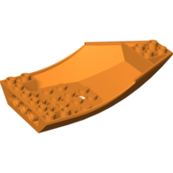 Lego Brick Wedged, Curved Inverted 10 x 6 x 2 Cockpit / Orange