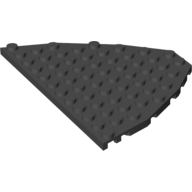 Lego Wedge Plate 8 x 12 Boat Bow / Black