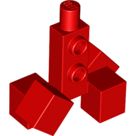 Lego Creature Torso Blocky with Cube Feet (Minecraft Creeper) / Red