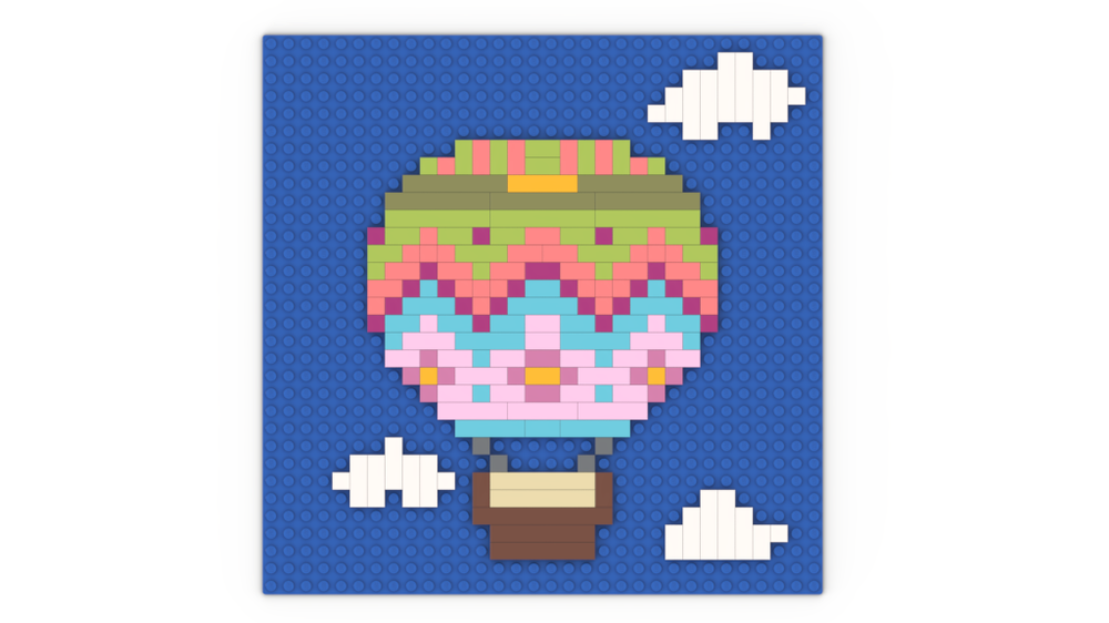 Lego Mosaic "Hot Air Balloon"