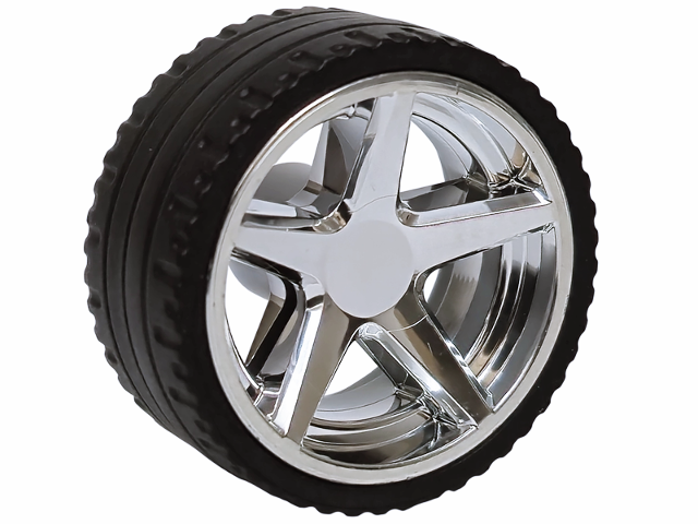Lego Wheel 21mm D. x 11mm with 5 Spokes with Black Tire 24 x 11 Straight Tread (7834 / 5810)