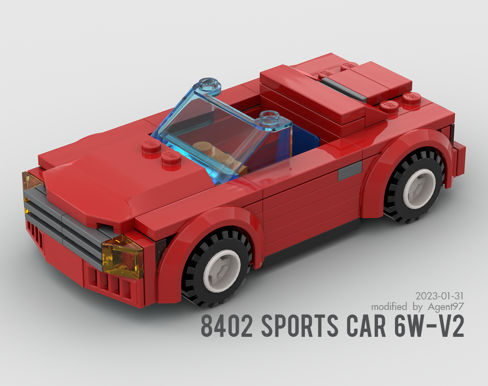 Lego 8402 Sports Car 6-Wide Modification V2