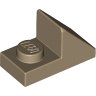 Lego Brick Sloped 45° 2 x 1 with 2/3 Cutout [New Version] / Dark Tan