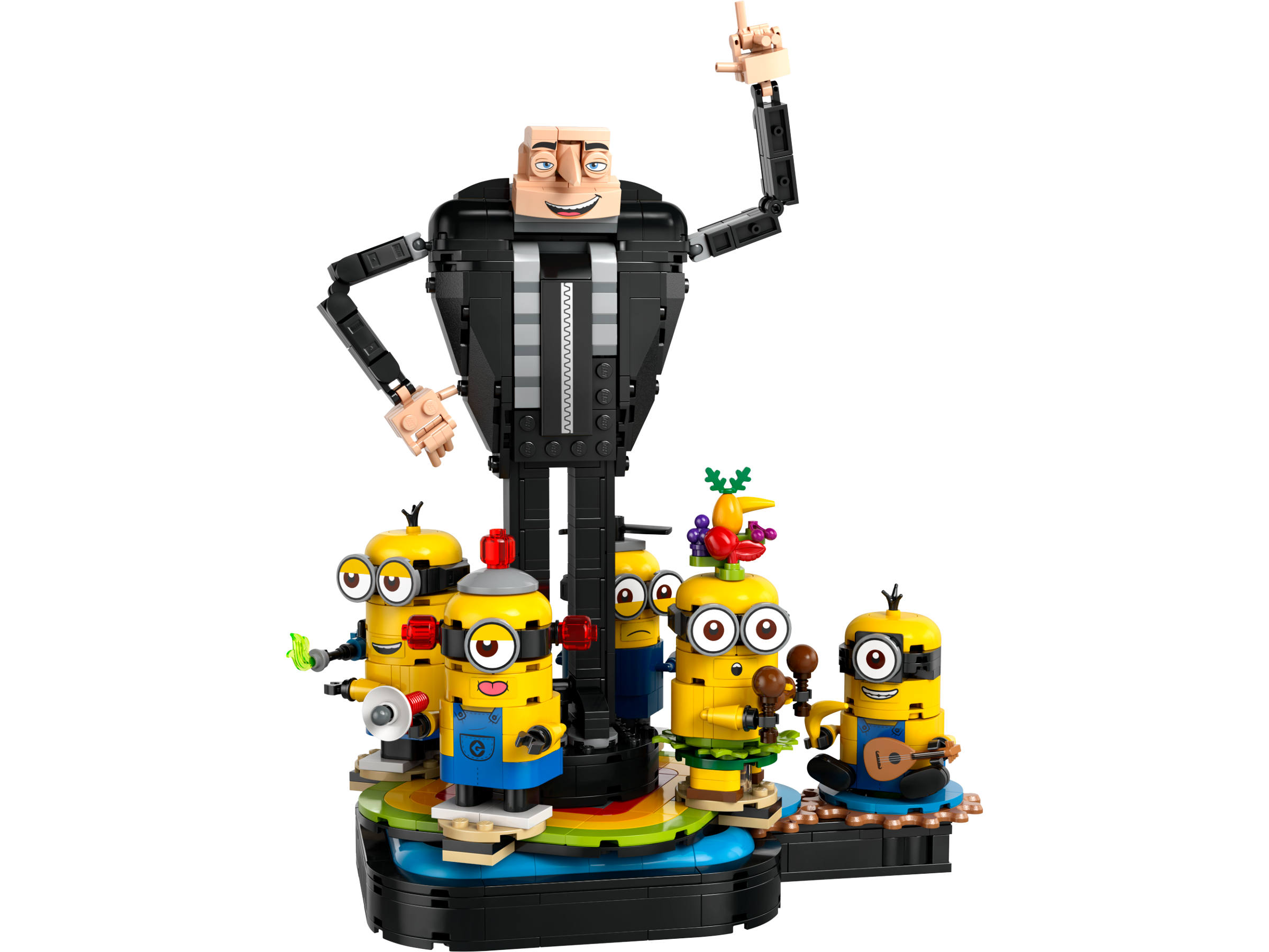 Lego Brick-Built Gru and Minions