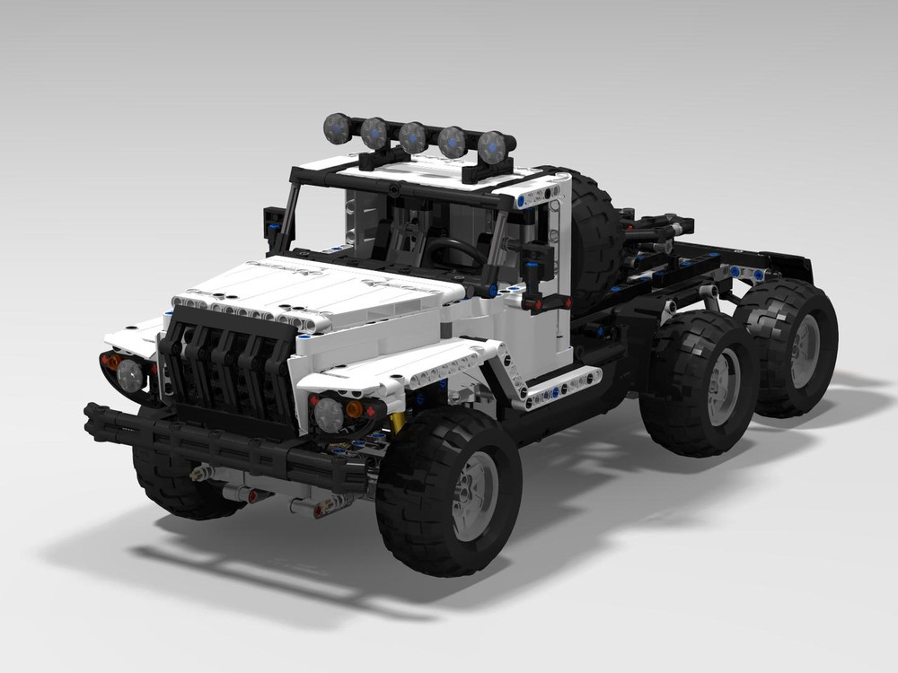 Lego 6x6 White Truck - RC