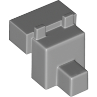 Lego Animal Body Part, Head Blocky [Plain] / Light Bluish Gray