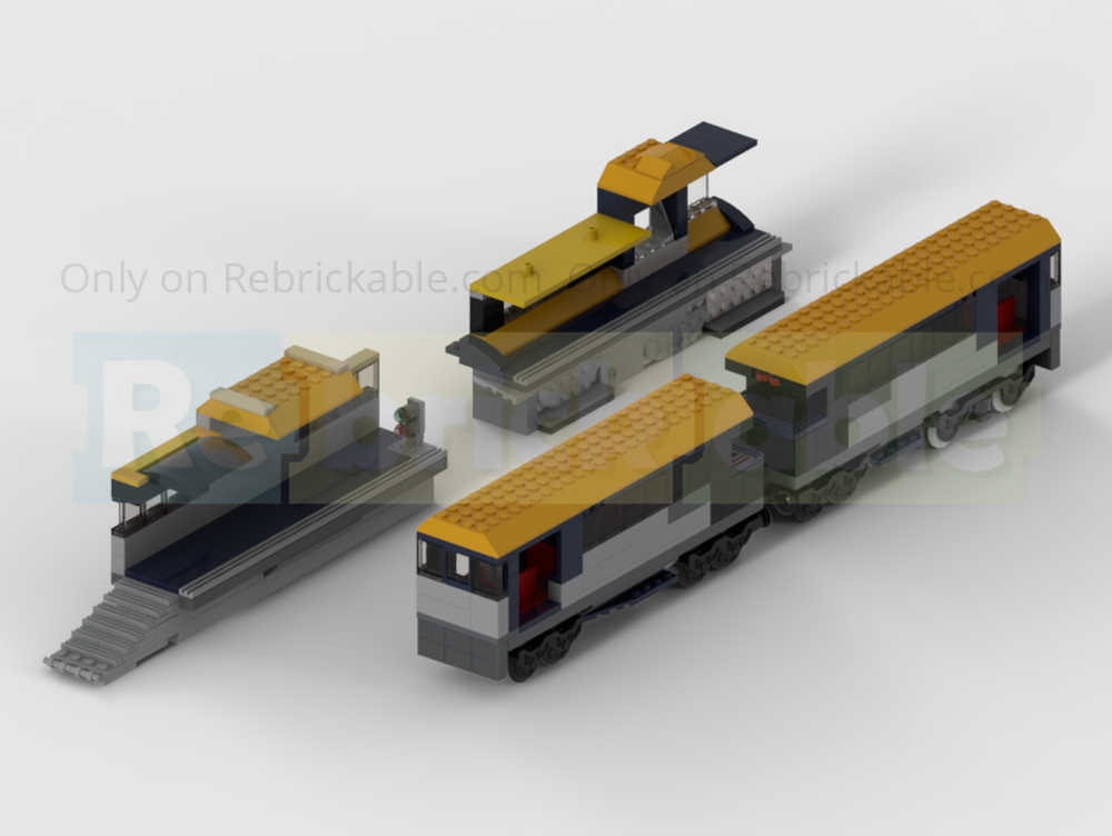 Lego 60197 Alternate Build - San Francisco Style Cable Car Trams & Stations