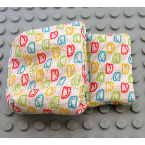 Lego Duplo, Sleeping Bag / Baby Pouch with Blue, Lime, Red and Yellow Bunny Print / White