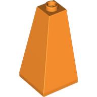 Lego Brick Sloped 75° 2 x 2 x 3 Double Convex / Orange