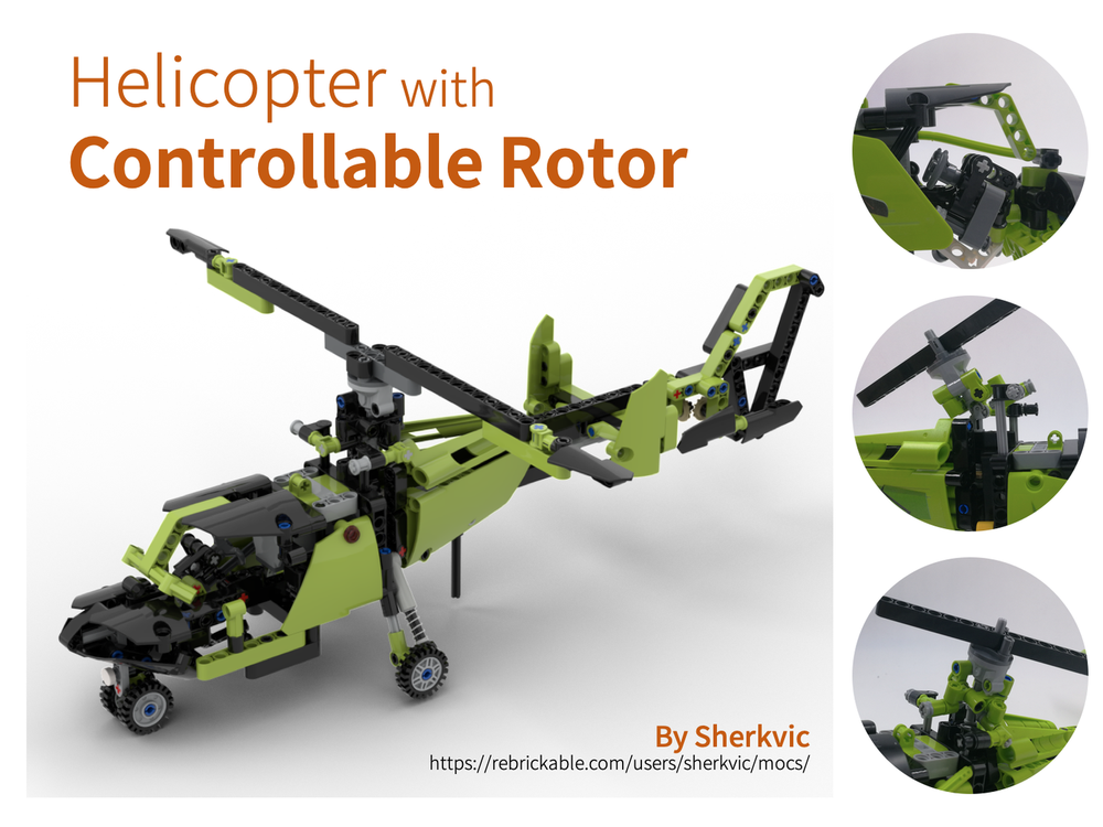 Lego Helicopter with Controllable Rotor