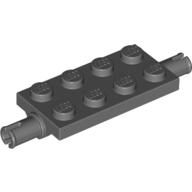 Lego Plate Special 2 x 4 with Pins / Dark Bluish Gray