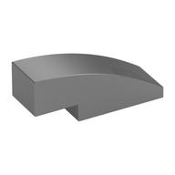 Lego Brick Curved 3 x 1 No Studs / Metallic Silver