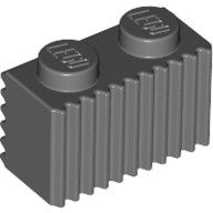 Lego Brick Special 1 x 2 with Grille / Dark Bluish Gray