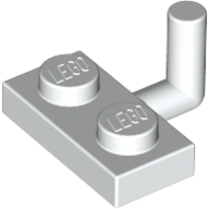 Lego Plate Special 1 x 2 with Bar Up [Horizontal Arm 6mm] / White