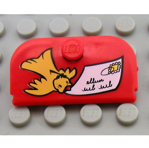 Lego Mailbox Door 4 x 4 with Bird and Envelope Print