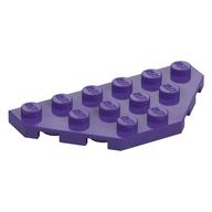 Lego Wedge Plate 3 x 6 Cut Corners / Dark Purple