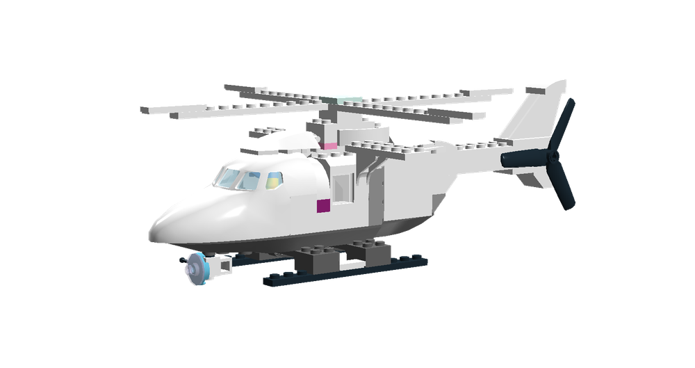 Lego White Helicopter