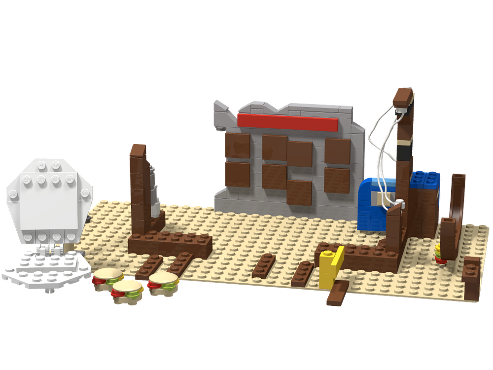 Lego 3825-1 - Krusty Krab Destroyed Ruins (Employee of the Month)