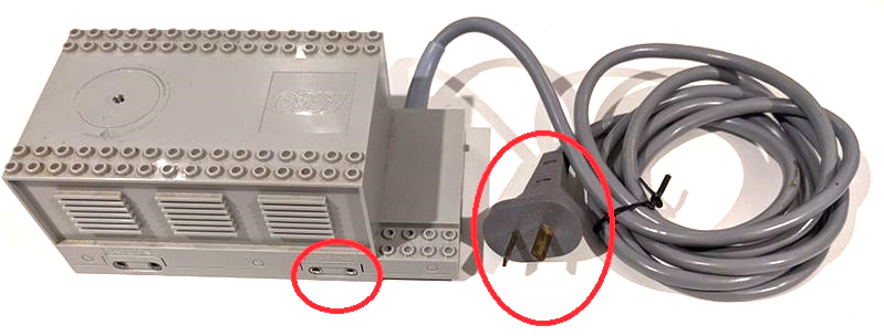 Lego Electric, Train 12V Transformer for 240V - Type 3 (Australian) / Light Gray