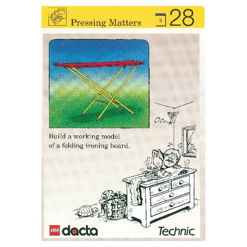 Lego Activity Card, Set 9603, Simulation 28 - Pressing Matters