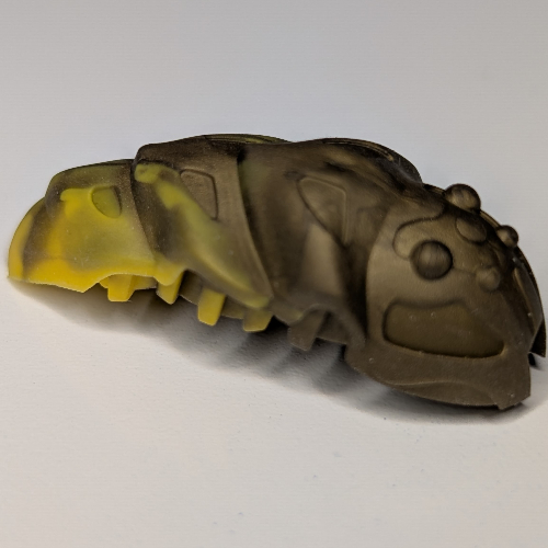 Lego Large Figure Accessory, Rahkshi Kraata Stage 4 with Marbled Yellow Tail Pattern / Flat Dark Gold