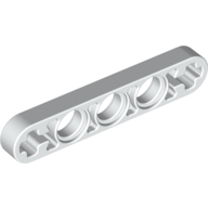 Lego Technic Beam 1 x 5 Thin with Axle Holes on Ends / White