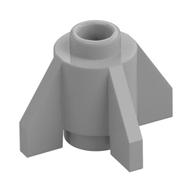 Lego Brick Round 1 x 1 with Fins, Open Stud / Pearl Light Gray
