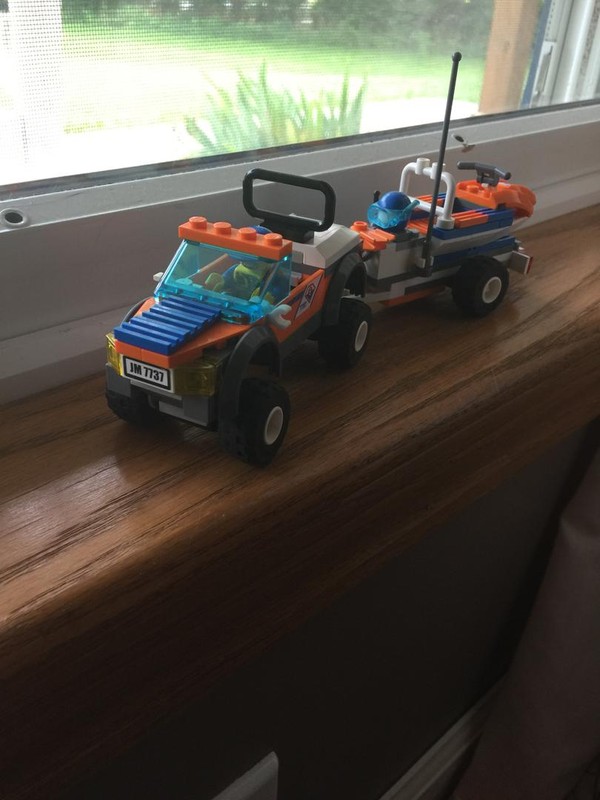 Lego Coast Guard 4x4 and Jetski Trailer
