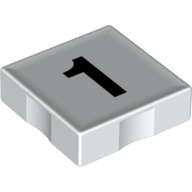 Lego Duplo Tile 2 x 2 with Number '1' Print