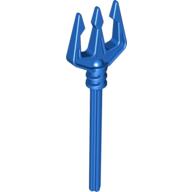 Lego Large Figure Weapon Trident, with Long Axle / Blue