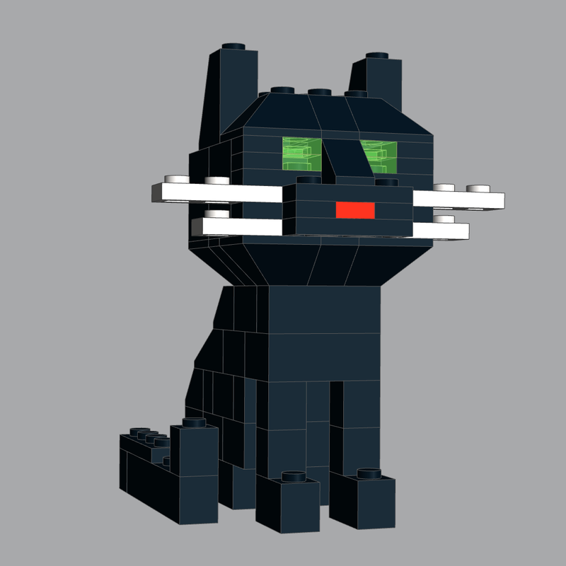 Lego kitten sitting