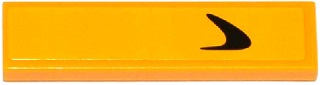 Lego Tile 1 x 4 with McLaren Logo Pattern Model Right Side (Sticker) - Set 75909 / Bright Light Orange