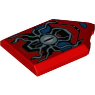 Lego Tile Special 2 x 3 Pentagonal with Sand Blue Spider-Man Symbol Print