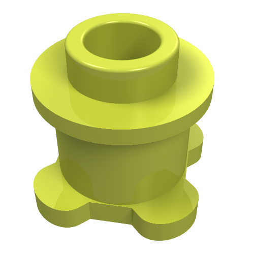 Lego Belville / Scala, Brick Round 1 x 1 x 2/3 Round / Medium Lime