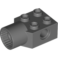 Lego Technic Brick Special 2 x 2 with Pin Hole, Rotation Joint Socket / Dark Bluish Gray
