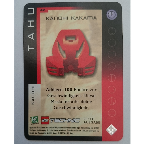 Lego Trading Card, Bionicle Game: QftM - 42 Great Masks - Tahu - Kanohi Kakama