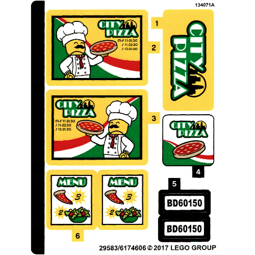 Lego Sticker Sheet for Set 60150-1