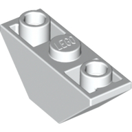 Lego Brick Sloped Inverted 45° 3 x 1 Double with 2 Blocked Open Studs / White