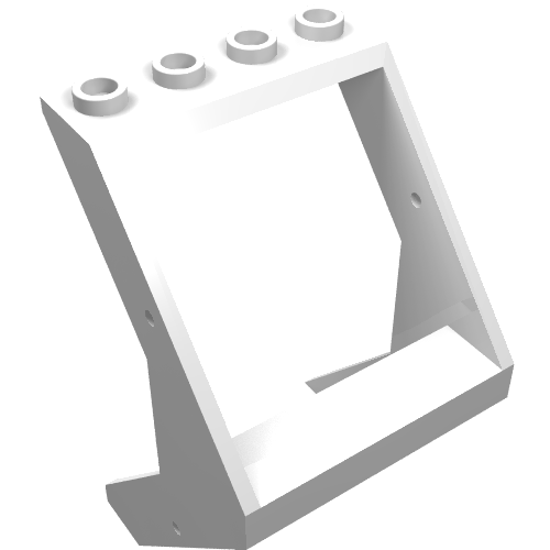 Lego Window 4 x 4 x 6 Outward Sloping / White