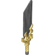 Lego Weapon Sword, Broad with Pearl Titanium Blade / Pearl Gold