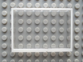 Lego Modulex Window 1 x 7 x 5 with White Border Print