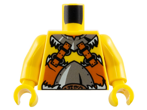 Lego Torso Viking Barbarian Armor Pattern / Yellow Arms / Yellow Hands